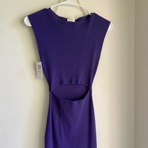 ARITZIA Wilfred Free Mini Cutout Dress - purple. NEVER WORN.